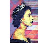 Poster con ritratto della regina Elisabetta II, arte moderna da parete, dipinto su tela e stampe della regina Elisabetta II, quadro nordico per la decorazione della casa, 40x60 cm, senza cornice