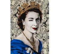 Poster con ritratto della regina Elisabetta II, arte moderna da parete, dipinto su tela e stampe della regina Elisabetta II, quadro nordico per la decorazione della casa, 40x60 cm, senza cornice