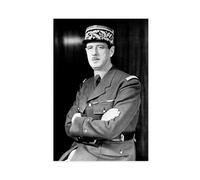 Poster con ritratto di Charles De Gaulle per camera da letto, stampa artistica da parete, per ufficio, stanza, estetica, regalo, 40 x 60 cm