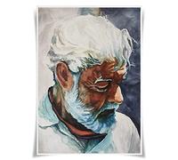Poster con ritratto di grande scrittore giganti letterari, stampe A3, decorazione da parete per la casa (Ernest Hemingway)