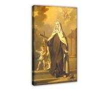 Poster con ritratto di Santa Margherita di Cortona, decorazione artistica da parete, per bar, ristorante, garage, caffetteria, cornice regalo, 60 x 90 cm