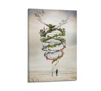 Poster con scienze biologiche, decorazione per stanza, poster artistico per camera da letto e soggiorno, 40 x 60 cm, stile cornice