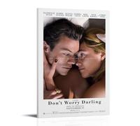 Poster con scritta "Don't Worry Darling", moderno, ultra trasparente, decorazione da parete, decorazione artistica squisita, adatto per ufficio, soggiorno e stanze, stile cornice, 60 x 90 cm