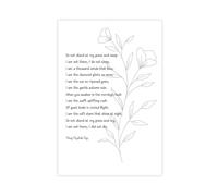 Poster con scritta in inglese "Do not stand at my grave and weep frrye, mary, dolore, funerale, lutto, simpatia, stampa artistica da parete, poster per casa, scuola, ufficio