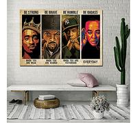 Poster con scritta in inglese "For The Culture Hip Hop Be Strong Be Strong Be Bre Ric Eric Blk Culture Decor Wl T Poster Carino Cartello Wl Decor Targa in metallo Poster Decorazione da parete Poster