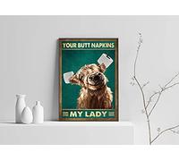 Poster con scritta in lingua inglese "Your Butt Tovaglioli My Lord My Lady My Liege" (lingua italiana non garantita)