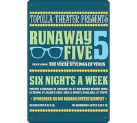 Poster con scritta "Live at Fourside", 20,3 x 30,5 cm, divertente targa in metallo, decorazione da parete