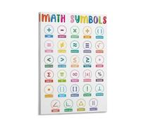 Poster con simboli matematici, poster educativo con simboli matematici, 50 x 75 cm