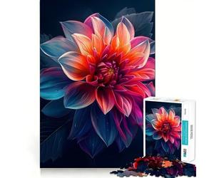 Poster con splendidi fiori, puzzle da 1000 pezzi per adulti, gioco di logica, ideale per momenti di condivisione, con bordo premium, regalo di alta qualità 50x75cm