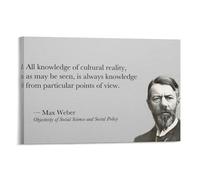 Poster con stampa artistica da parete con filosofi tedeschi del XX secolo Max Weber, 30 x 45 cm