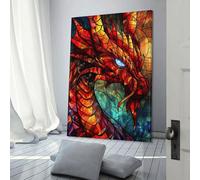 Poster con stampa artistica da parete con lo sguardo degli enigmi del drago, poster da appendere, decorazione per la casa, per feste, 40 x 60 cm