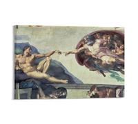 Poster con stampa artistica da parete con Michelangelo Buonarroti, Cappella Sistina da appendere al soffitto, decorazione per la famiglia, 30 x 45 cm