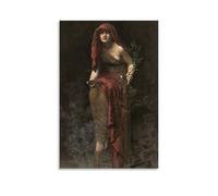 Poster con stampa artistica da parete della sacerdotessa di Delphi, John Collier, decorazione per la casa, su tela, 30 x 45 cm