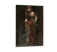 Poster con stampa artistica da parete della sacerdotessa di Delphi, John Collier, decorazione per la casa, su tela, 30 x 45 cm