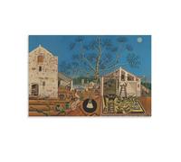 Poster con stampa artistica su tela, motivo: fattoria Joan Miró, decorazione moderna per la casa, 40 x 60 cm