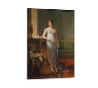 Poster con stampa artistica su tela, motivo: Madame Charles Maurice De Talleyrand Périgord François Gérard, decorazione moderna per la casa, 50 x 75 cm