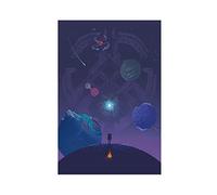 Poster con stampa artistica su tela, motivo: Outer Wilds, decorazione per camera da letto, sport, ufficio, camera da letto, regalo, senza cornice, 30 x 45 cm
