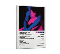 Poster con stampa artistica su tela, motivo: Tv Girl Who Really Cares con copertina dell'album, stampa artistica da parete per adolescenti e ragazze, 20 x 30 cm, con cornice