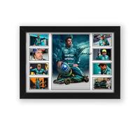Poster con stampa di Fernando Alonso F1 Racing, edizione limitata, autografo, idea regalo, da collezione, formato A4 (30 x 21 cm)