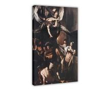 Poster con stampa su tela, motivo: Le sette opere di misericordia di Caravaggio, per camera dei ragazzi, 50,8 x 76,2 cm
