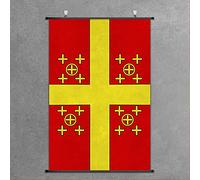Poster con stemma medievale del bel capitano con stemma del medioevo, decorazione da parete per la casa, 75 x 50 cm (Impero latino)