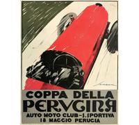 Poster Coppa della Perugina Auto Race italiana anni '30 -...