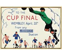 Poster Coppa Finale Wembley Calcio Retro Soccer Wall Art...