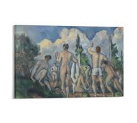 Poster da appendere alla parete con immagine di Paul Cézanne con i bagnanti, opera d'arte alla moda, 20 x 30 cm