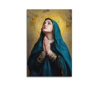 Poster da appendere con Madonna Addolorata Vergine Maria cattolica religiosa da appendere poster arte decorativa moderna per soggiorno, camera da letto, ufficio, decorazione per la casa, 20,3 x 30,5