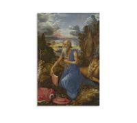 Poster da appendere con San Girolamo nel deserto, opere d'arte da appendere alla parete, 50 x 75 cm