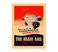 Poster da bar vintage Wall Art - The Brass Rail New York qualità premium