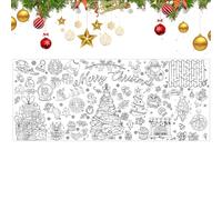 Poster Da Colorare Gigante Di Natale,Forniture per Feste Striscione per Doodle Art Vuoto | Grande Cartellone Da Colorare Per Il Natale | Per La Camera Da Letto Dei Bambini Il Soggiorno La Casa Dorm