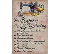 Poster da cucito, con le regole di trapuntatura, stampa con macchina da cucire, per casa, bar, pub, cucina, garage, ristorante, decorazione da parete, 30,5 x 40,6 cm