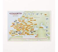 Poster da grattare cartina stadi campi da calcio europei - 59,4 x 42 cm