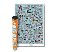 Poster da grattare con 100 cose da fare con la famiglia, poster artistico, decorazione da parete, per cucina, attività artistiche, elenco di cose da fare con la famiglia, con confezione regalo di alta