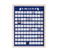 Poster da grattare con scritta in inglese "100 Things To Do With Dad Bucket List", regalo per papà da parte di figlia, figlio, bambini, Natale, compleanno