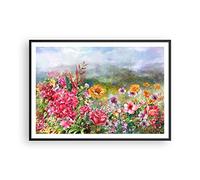 Poster da Parete Cornice Nera 100x70cm fiore estate natura Decorativi Stampa da Parete Decorazione Murale Wall Art Quadri Moderni Soggiorno Camera da Letto Cucina Grafica Immagini - P2BAA100x70-3843