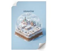 Poster da Parete 59,4x84 cm | Formato A1 | Cracovia con la palla di neve
