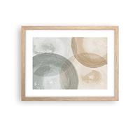 Poster da Parete Acquerello Ruote Pastello Cornice Rovere Chiaro 40x30cm Decorativi Stampa da Parete Quadri Moderni Soggiorno Camera da Letto Cucina Decorazione Murale Wall Art - P2NAA40x30-4842