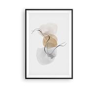 Poster da Parete Astratto minimalista acquerello Cornice Nera 61x91cm Decorativi Stampa da Parete Quadri Moderni Soggiorno Camera da Letto Cucina Decorazione Murale Wall Art Immagini - P2BPA61x91-4827