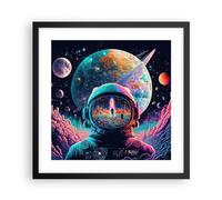 Poster 40x40cm Astronauta Futuristico Cosmo Stampe Immagini Quadri Moderni