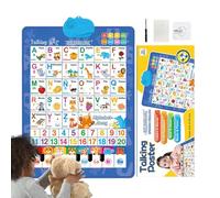 Poster da parete bilingue inglese-spagnolo, giocattolo educativo con parole alfabetiche musicali, grafico audio per la prima educazione, poster sullo sviluppo del linguaggio dei bambini