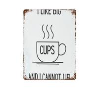 Poster da parete con citazione "I Like Big Cups And I Cannot Lie" vintage sublime pittura in latta poster da parete in metallo decorazione da parete stile 40 x 30 cm