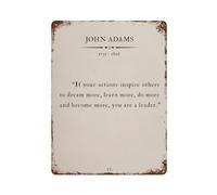 Poster da parete con citazione John Adams Famous Love Vintage Sublime Tin Painting Wall Poster Metal Sign Wall Decor Style 40 x 30 cm