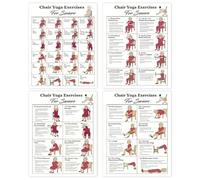 Poster da parete con guida per yoga e posa flessibile, poster da parete per allenamento con illustrazioni di passi, display artistico per fitness con diagrammi chiari, set motivazione per esercizi