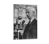 Poster da parete con il filosofo britannico Bertrand Russell, 3, stampa su tela, decorazione per la stanza, 50 x 75 cm