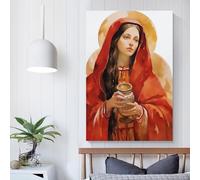 Poster da parete con Santa Maria Maddalena Divina Femminile, stampa su tela, per decorazione della stanza, idea regalo per bambini, 50 x 75 cm