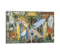 Poster da parete con stampa di Diego Rivera Painter's Work"Man at The Crossroads", decorazione artistica da parete per soggiorno e camera da letto, 50 x 75 cm, con cornice