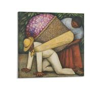 Poster da parete con stampa di Diego Rivera Painter's Work, The Flower Carrier, decorazione artistica da parete per soggiorno e camera da letto, 60 x 60 cm, con cornice