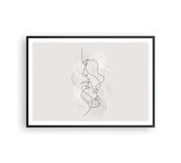 Poster 100x70cm Linea singola uomo donna Stampe Immagini Quadri Moderni Murale